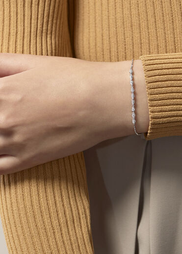 Aerial Dewdrop 鑽石手鏈, 18K 玫瑰金, large