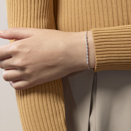 Aerial Dewdrop 鑽石手鏈, 18K 白金, large