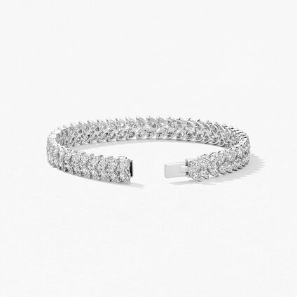 Aerial Double Dewdrop Line 鑽石手鏈 , , large