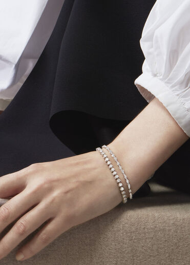 Aerial Dewdrop Line 鑽石手鏈（小）, 18K 白金, large