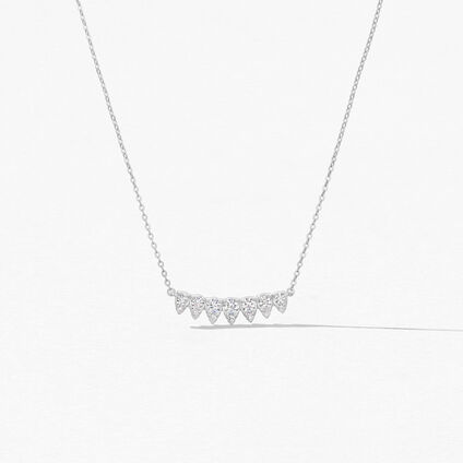 Aerial Lunar Eclipse 鑽石項鏈（小）, 18K 白金, large