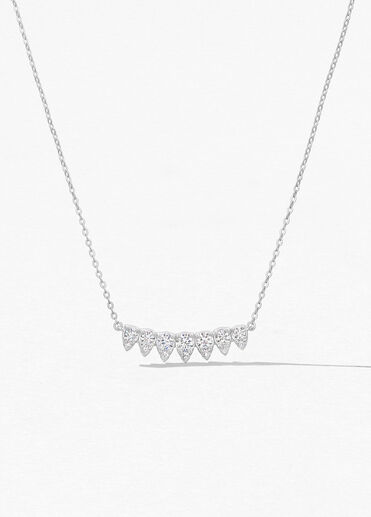 Aerial Lunar Eclipse 鑽石項鏈（小）, 18K 白金, large