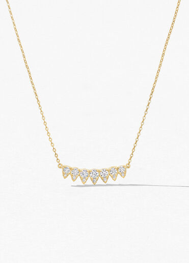 Aerial Lunar Eclipse 鑽石項鏈（小）, 18K 黄金, large