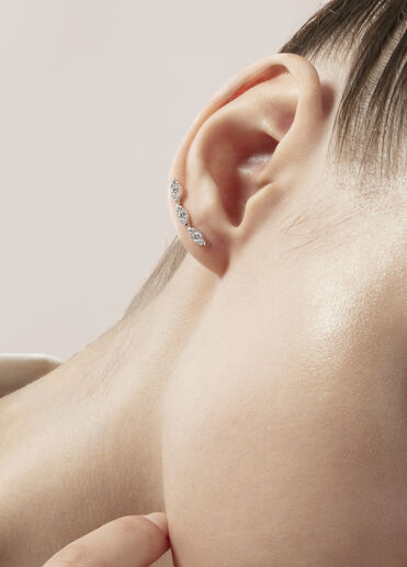 Aerial Marquise 鑽石耳環, 18K 白金, large