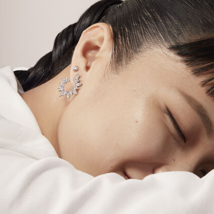 Aerial Sunburst Wrap 鑽石耳環（大）, , large