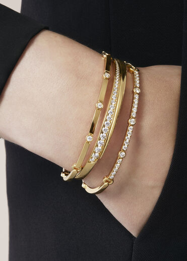 Copley 鑽石手鐲, 18K 白金, large