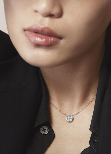 Tessa Circle 鑽石項鏈, 18K 玫瑰金, large