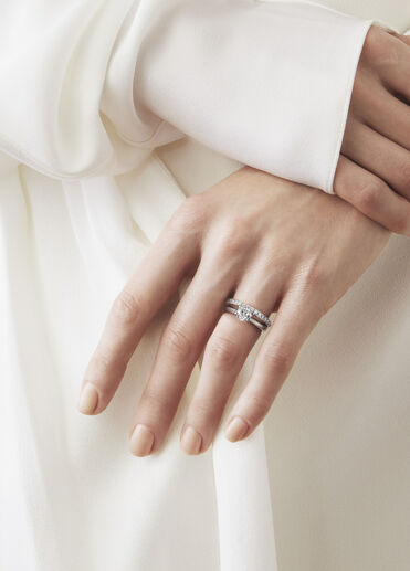 鑽石戒指, 18K 玫瑰金, large