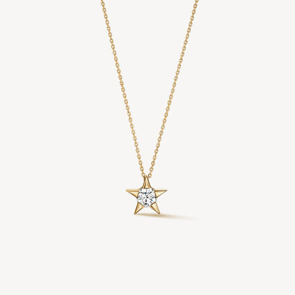 Illa 鑽石項鍊, 18K 黄金, large