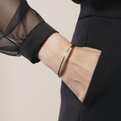 Vela Crossover 鑽石手鐲, 18K 白金, large