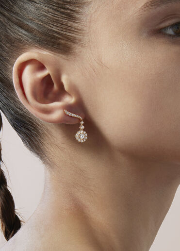 Vela 鑽石耳環, 18K 玫瑰金, large