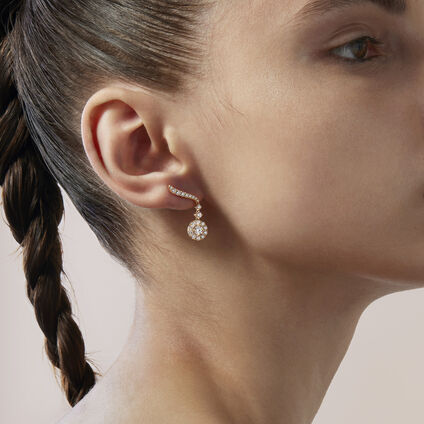 Vela 鑽石耳環, 18K 白金, large