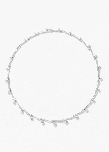 Vela Crossover法式鑲嵌鑲滿鑽項鍊, , large