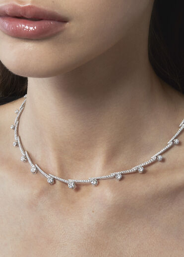 Vela Crossover法式鑲嵌鑲滿鑽項鍊, , large