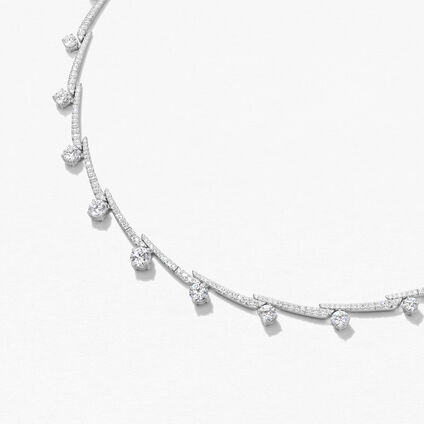 Vela Crossover法式鑲嵌鑲滿鑽項鍊, , large