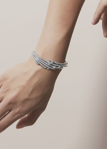 Vela 法式鑲嵌鑽石手鐲, 18K 玫瑰金, large