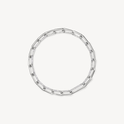 INSIDE/OUT Link 鑽石項鍊, 18K 白金, large