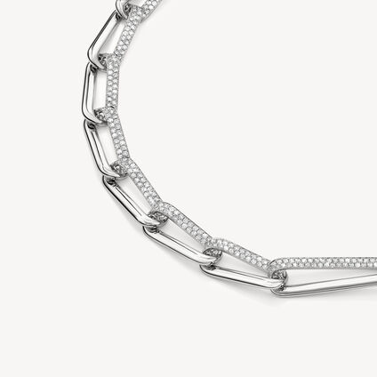 INSIDE/OUT Link 鑽石項鍊, 18K 白金, large
