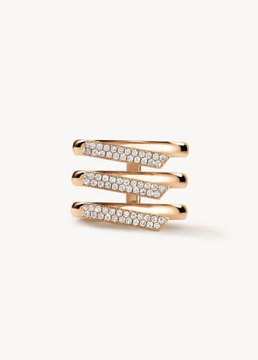 INSIDE/OUT Trio 鑽石線戒, 18K 玫瑰金, large