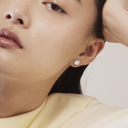 Ellipse鑽石耳環, 18K 玫瑰金（含鉑金）, large