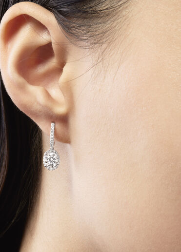 Ellipse鑽石耳環, 18K 黄金（含鉑金）, large