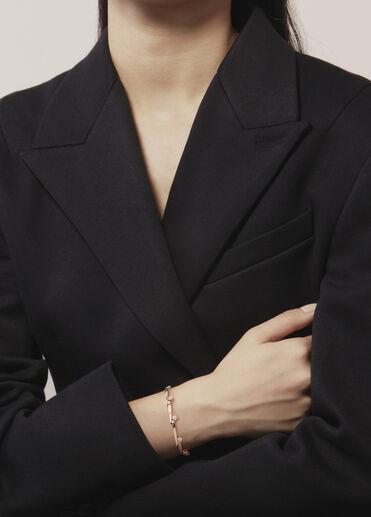 Vela Crossover 鑽石手鍊, 18K 白金, large