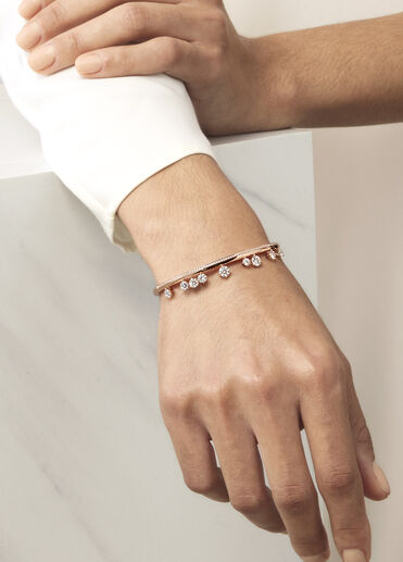 Barre Floating 密鑲鑽石手鐲 , 18K 白金, large