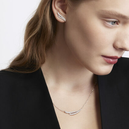 VELA 法式鑲嵌鑽石耳環, 18K 黄金, large