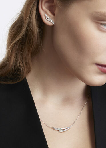 VELA 法式鑲嵌鑽石項鍊, 18K 黄金, large