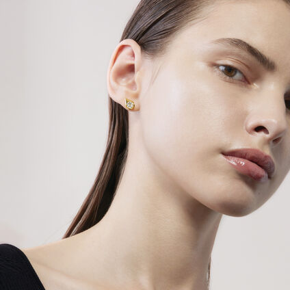 LU Droplet 鑽石耳環 , 18K 黄金, large