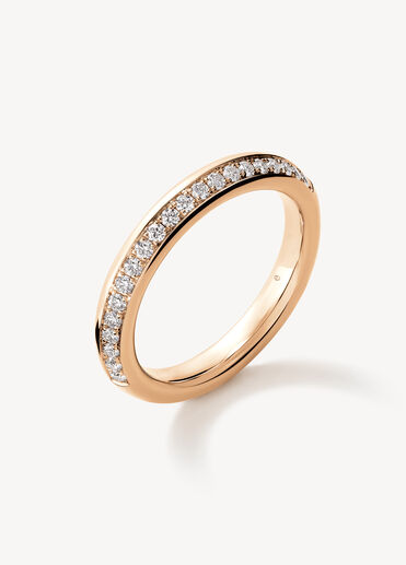 Barre 密鑲鑽石線戒, 18K 玫瑰金, large