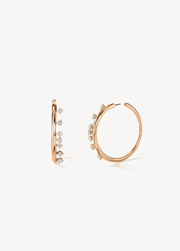 BARRE Floating 鑽石耳環 (中), 18K 玫瑰金, large