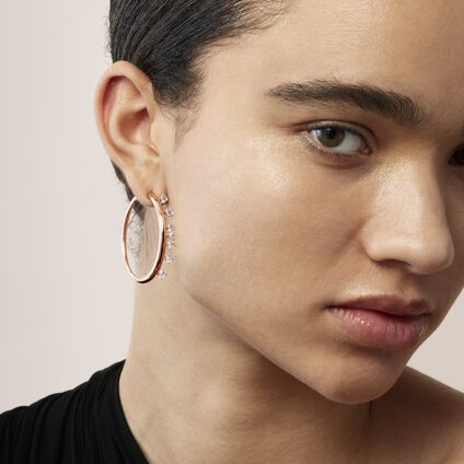 BARRE Floating 鑽石耳環 (中), 18K 白金, large