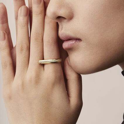 LU 鑽石戒指, 18K 白金, large