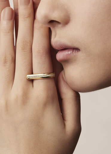 LU 鑽石戒指, 18K 白金, large