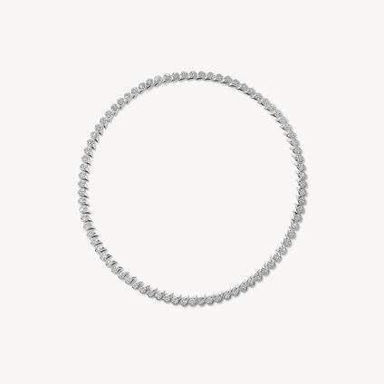 LU Droplet 鑽石項鍊, 18K 白金, large