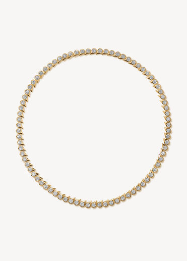 LU Droplet 鑽石項鍊, 18K 黄金, large