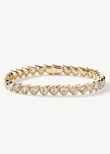 LU Droplet 鑽石手鍊, 18K 黄金, large