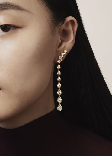 LU Droplet 鑽石耳環, 18K 白金, large