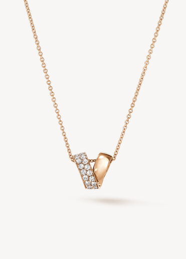 INSIDE/OUT 鑽石項鍊, 18K 玫瑰金, large