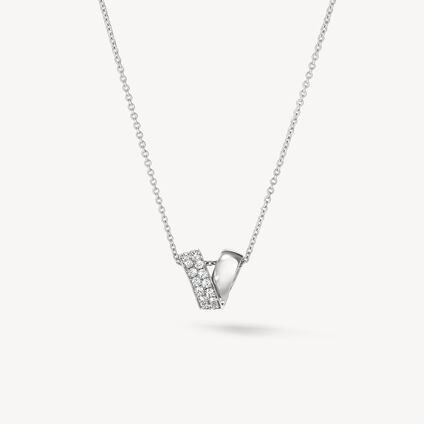 INSIDE/OUT 鑽石項鍊, 18K 白金, large