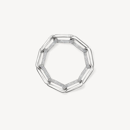 INSIDE/OUT Link 鑽石手鍊, 18K 白金, large