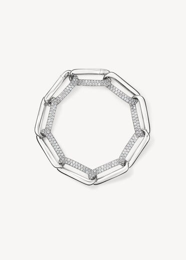 INSIDE/OUT Link 鑽石手鍊, 18K 白金, large