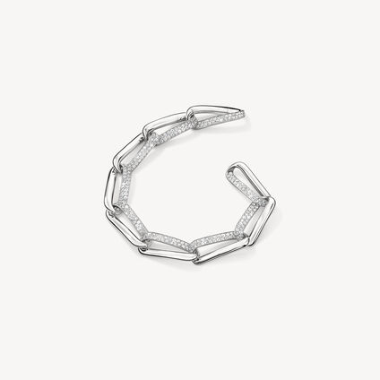 INSIDE/OUT Link 鑽石手鍊, 18K 白金, large