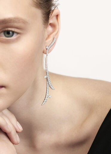 VELA 法式鑲嵌鑽石耳環, 18K 玫瑰金, large