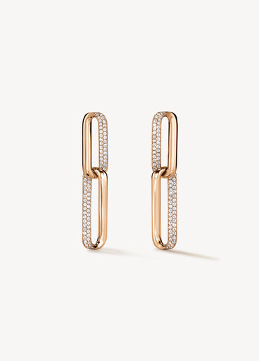 INSIDE/OUT Link 鑽石耳環（小）, 18K 玫瑰金, large