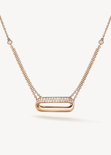 INSIDE/OUT Link 鑽石項鍊, 18K 玫瑰金, large