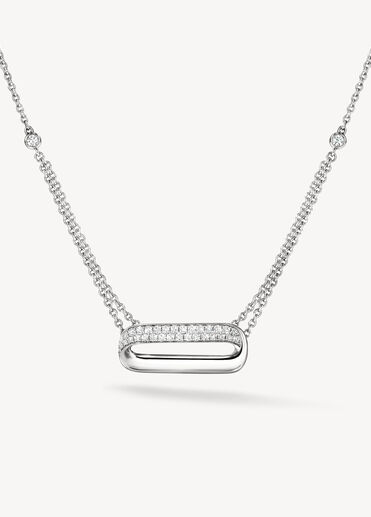 INSIDE/OUT Link 鑽石項鍊, 18K 白金, large