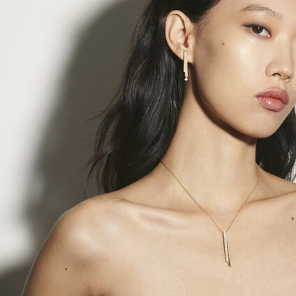 INSIDE/OUT Flip 鑽石項鍊, 18K 白金, large