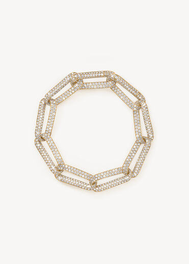 INSIDE/OUT Link 密鑲鑽石手鍊, 18K 黄金, large